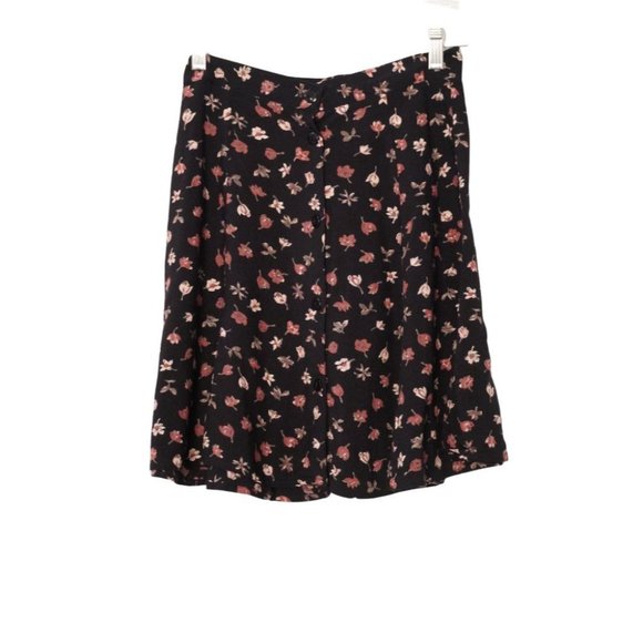 Vintage Flirty Floral Mini Skirt, Size 7 Skirt, Button Up Skirt, Byer California - Picture 2 of 8